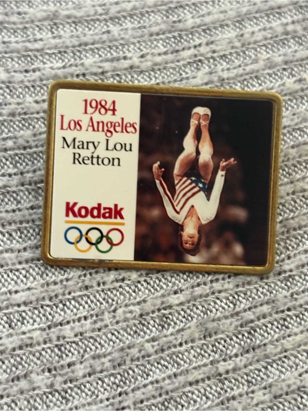 Vintage Eastman Kodak Company 1995 signed lapel pin ft 1984 Los Angeles Olympics